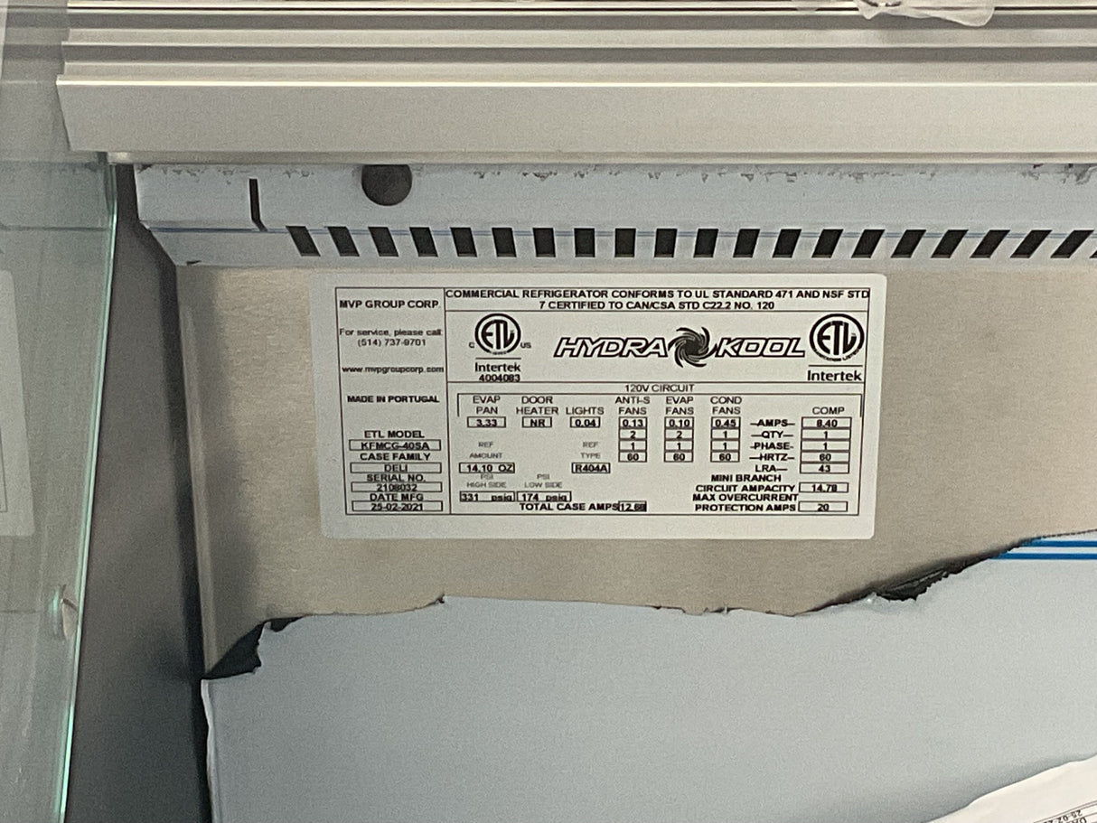 Hydra Kool KFMCG-40SA Refrigerated Display Case