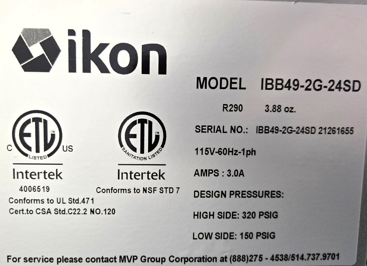Ikon IBB49-2G-24SD 2-Door Back Bar