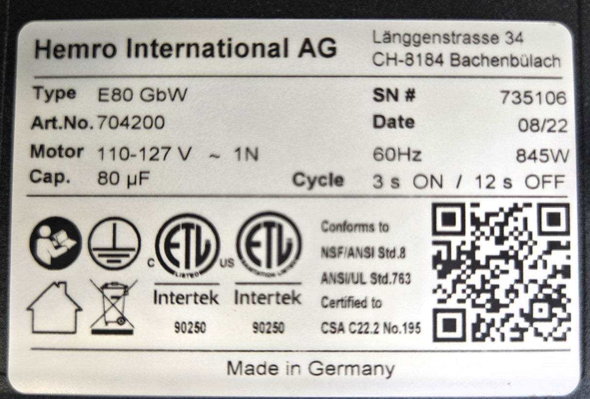 Mahlkonig E80 Grinder