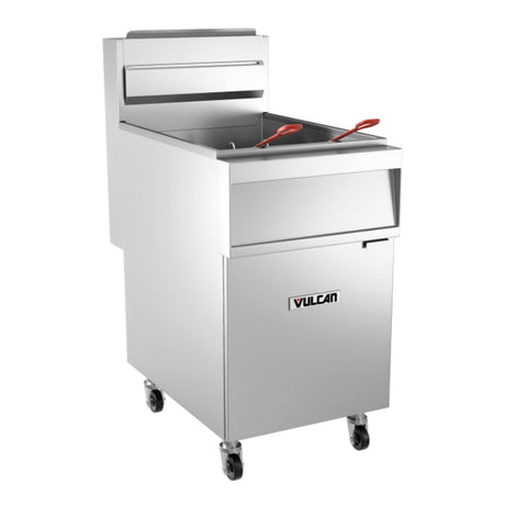 Vulcan 1GR85M 85 Lb High Efficiency Floor Tube Fired Natural Gas Fryer - VRS Restaurant Equipment & Supply Store