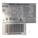 Kool-It KGM-13 Refrigerated Upright Display Cooler