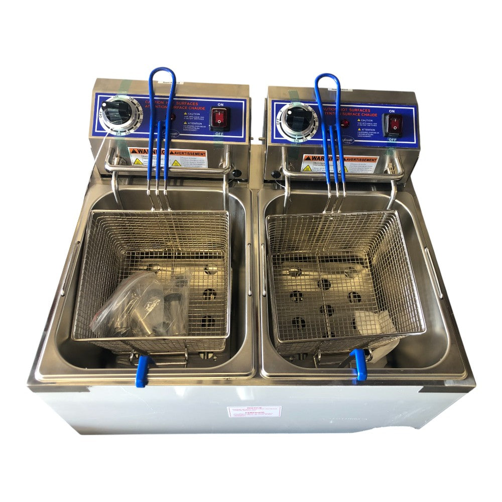 Globe PF32E-C Dual Electric Countertop Fryer