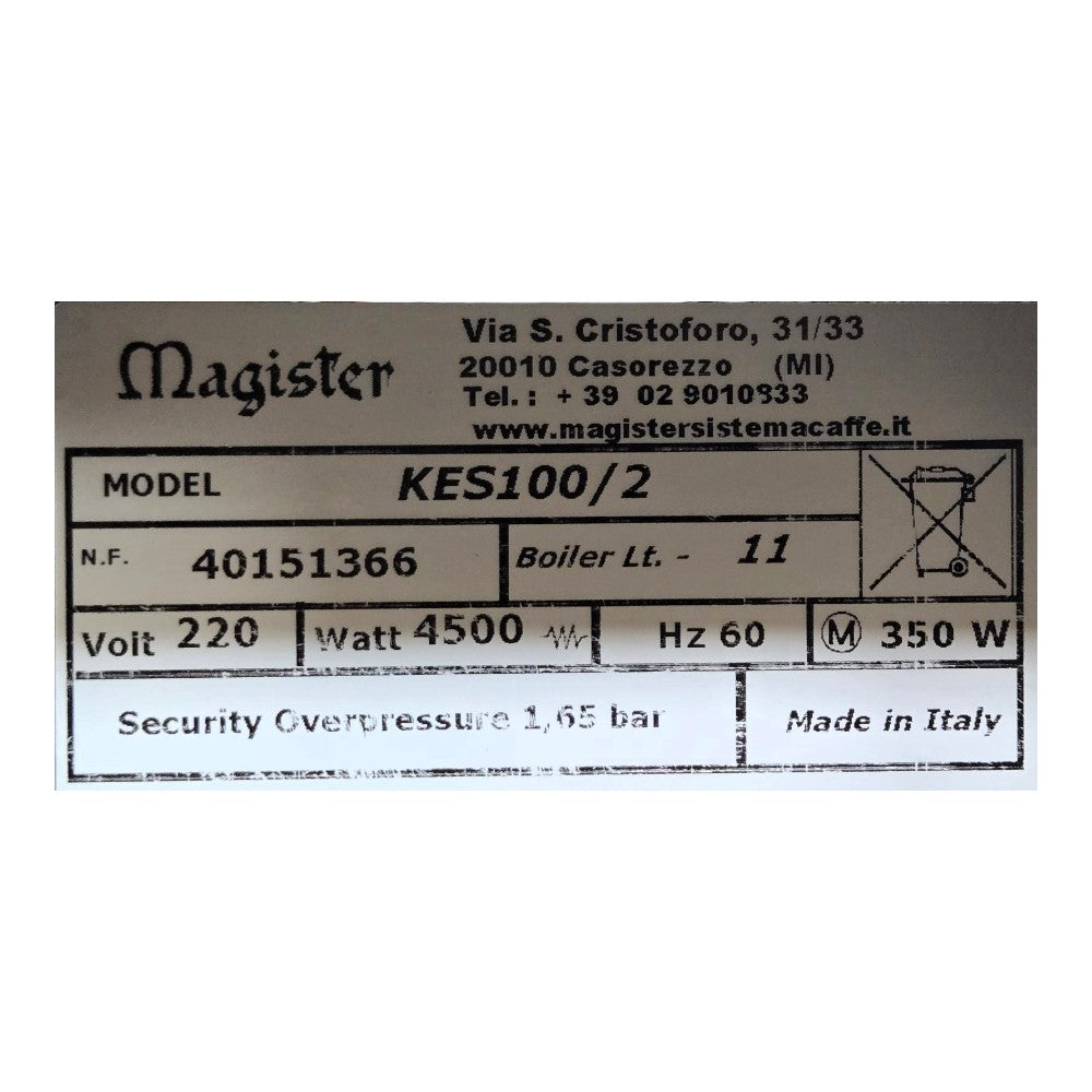 Magister KES100 2 Group Coffee Machine