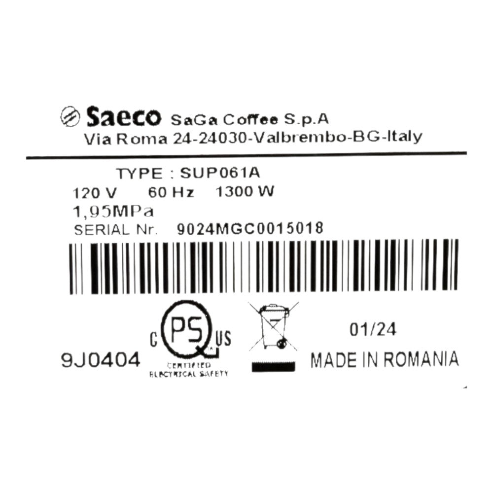 Saeco SUP061A Automatic Espresso Machine