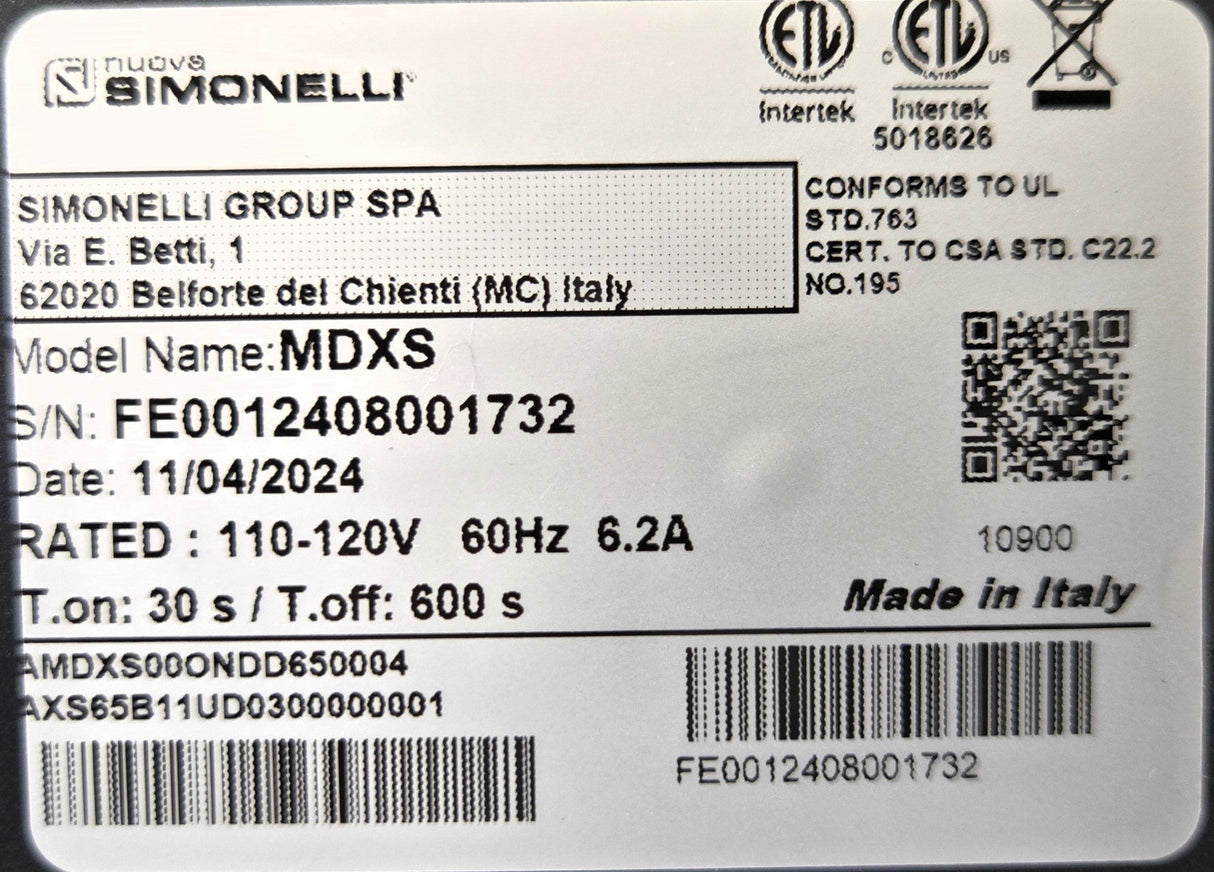 Nuova Simonelli MDX-S Grinder