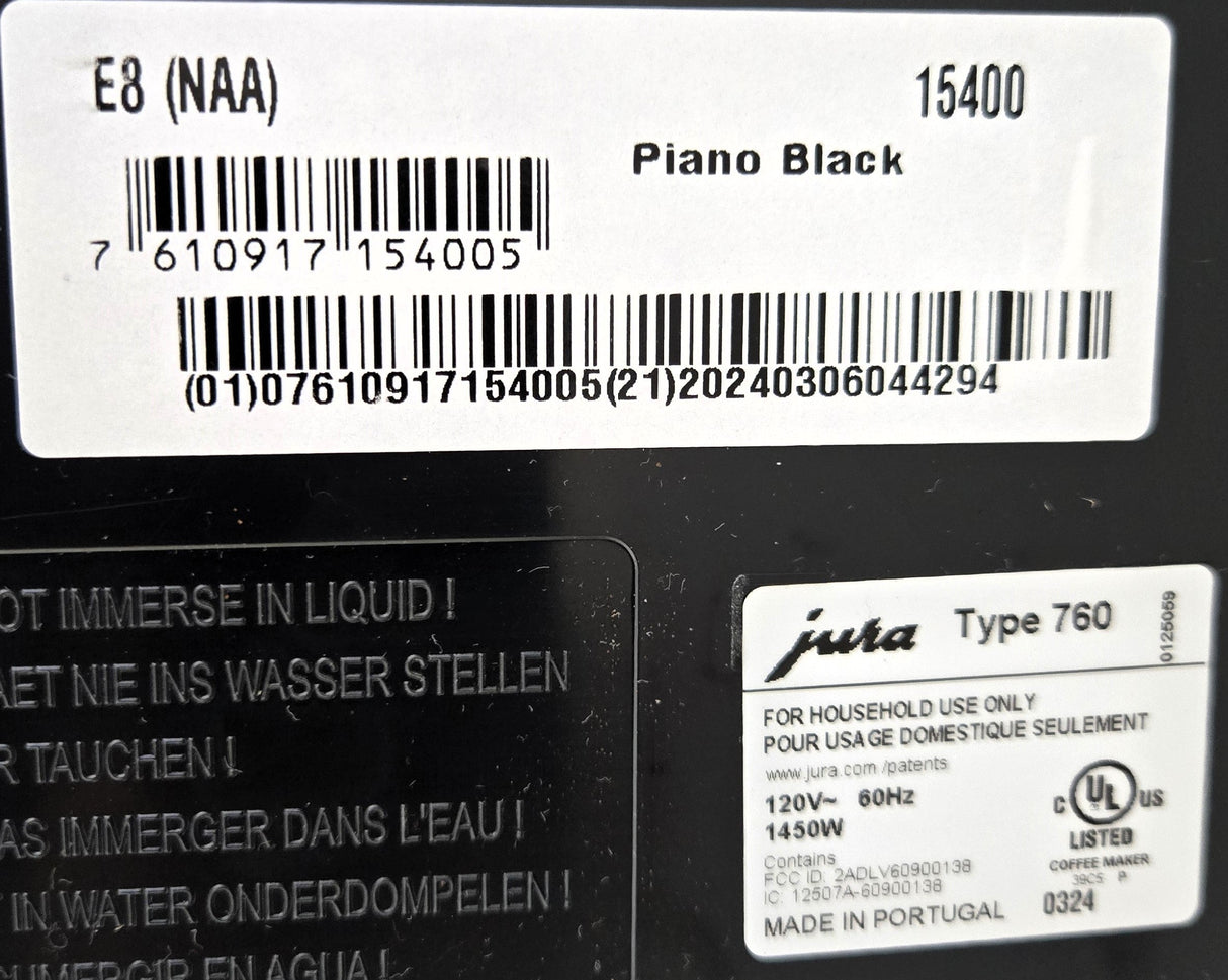 Jura E8 Specialty Coffee Machine