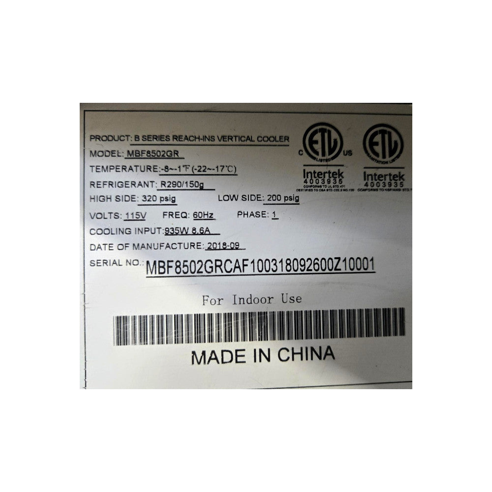 Atosa MBF8502GR  Freezer - Upright