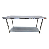 Rosko DOYWT3072SS Stainless Steel Double Work Table