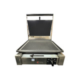 Omcan 11377 Panini Grill - Ribbed - 10 x 14