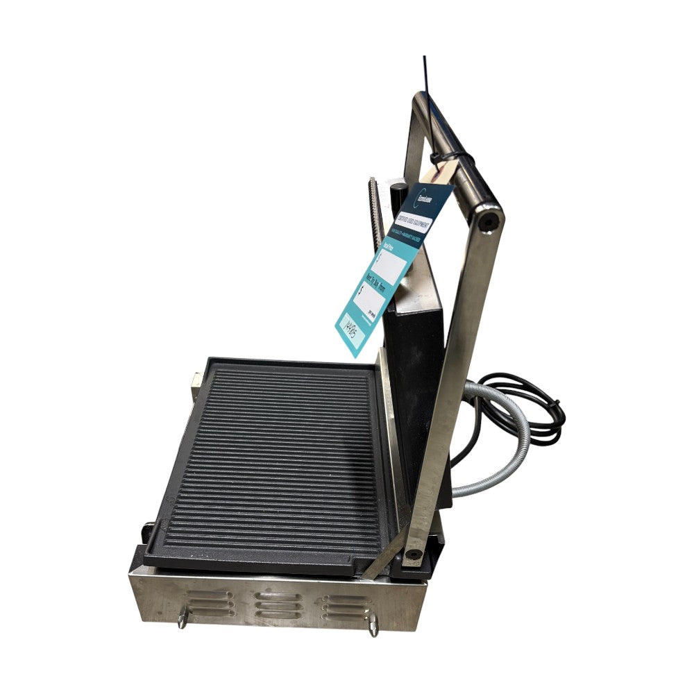 Omcan 11377 Panini Grill - Ribbed - 10 x 14