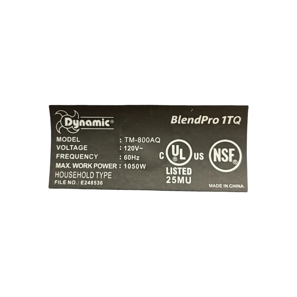 Dynamic TM-800AQ Commercial Blender - With Sound Enclosure