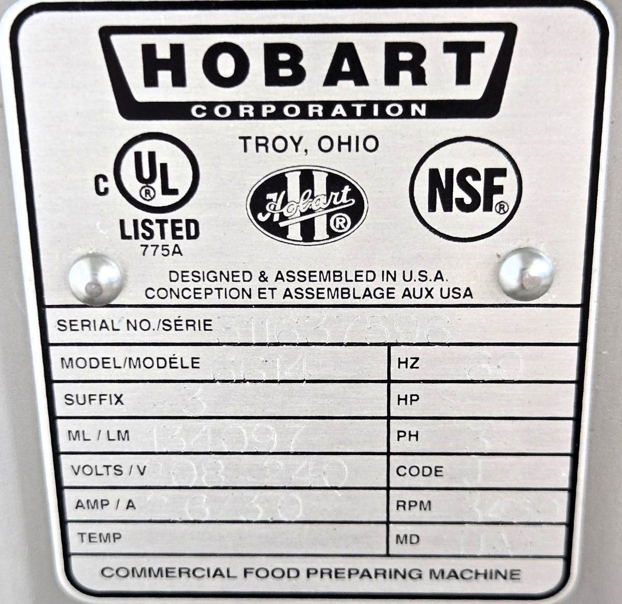 Hobart 6614 Meat Saw