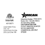 Omcan 44415 Induction Cooker