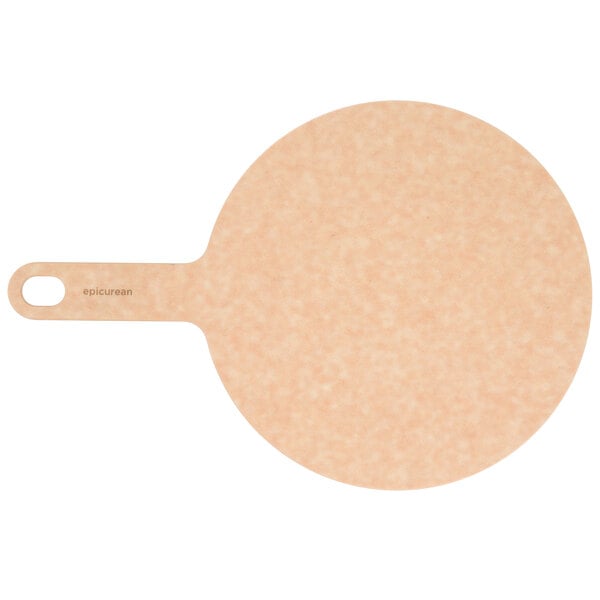 Epicurean 10 in Natural Richlite Wood Fiber Round Pizza Board with 5 in Handle