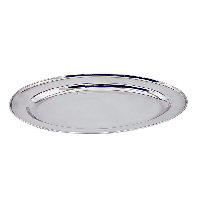 Omcan 13 5/8″ x 9 1/2″ Stainless Steel Oval Platter