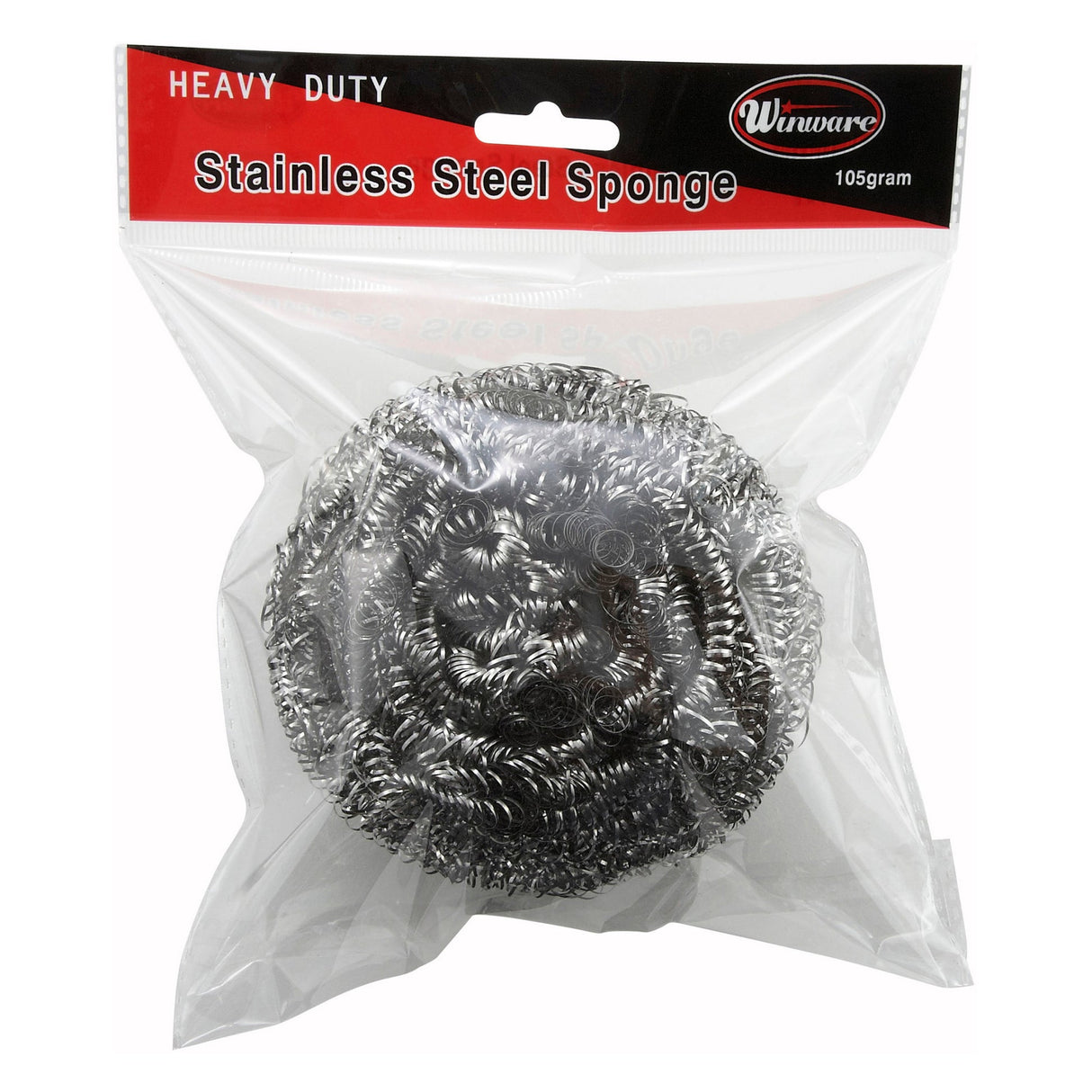 Winco SPG-105 - Stainless Steel Scrubbing Sponge - 105 grams