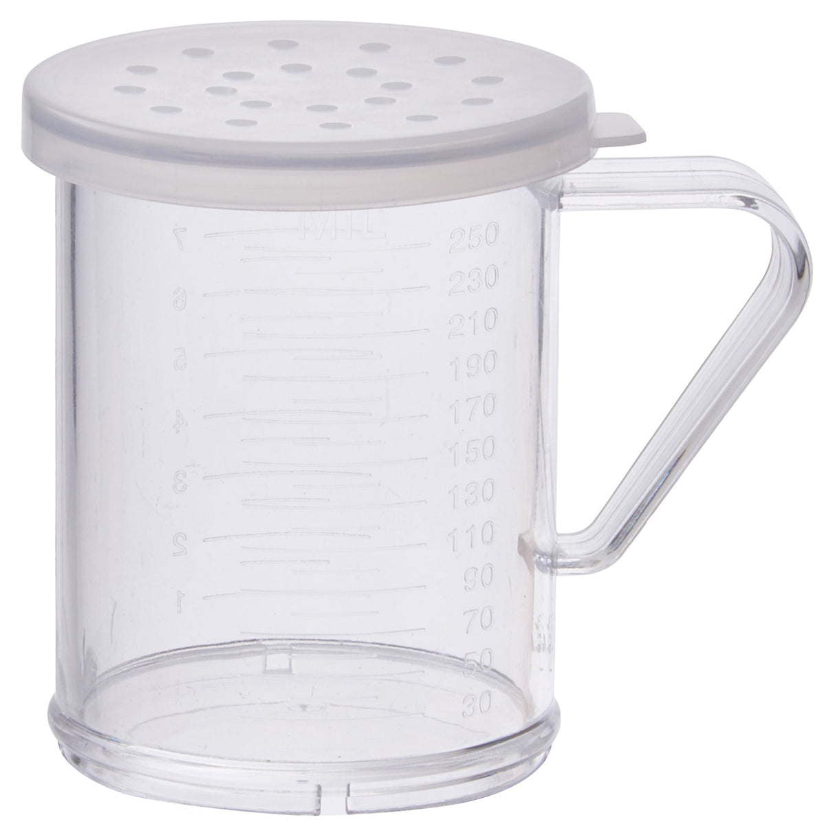 Winco PDG-10CL - 10 oz Dredge with Clear Snap-on Lid - Large