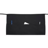 Winco WA-1221 - 3 Pocket Waist Apron, Black