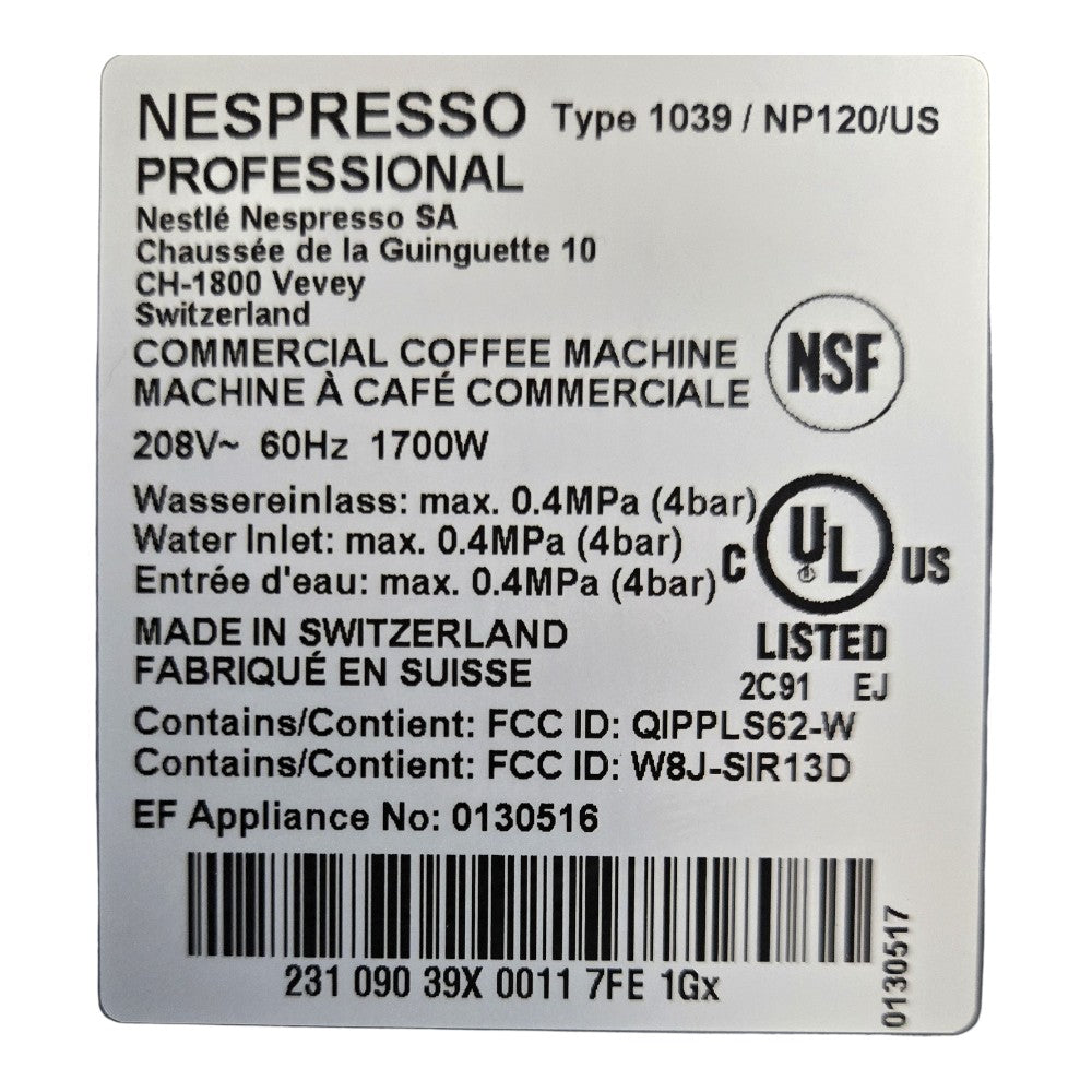 Nespresso Momento 120 Coffee Milk Machine