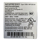 Nespresso Momento 120 Coffee Milk Machine