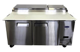 Atosa MPF8202GR  Refrigerated Pizza Prep Table - 2 Door - 67"