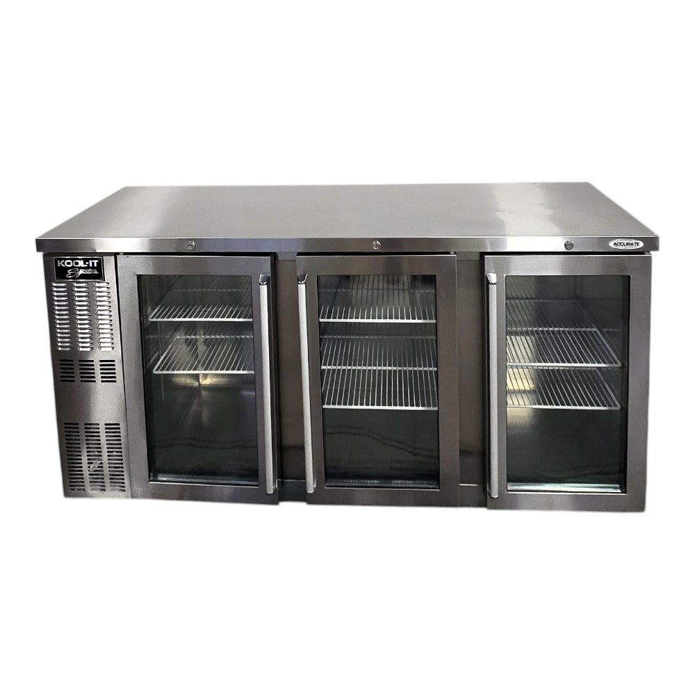 Kool-It KNBB-72SG-HC Back Bar Refrigerator - 3 Door