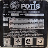 Potis NA-GD4-NG Shawarma Machine - Natural Gas