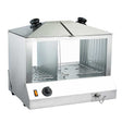 Omcan 43215 - 18" Hotdog Steamer and Bun Warmer 200 Hotdogs and 60 Buns Capacity