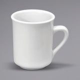 Oneida Buffalo Bright White Ware 8 Oz Porcelain Cafe Mug Pack of 12 - F8000000560