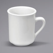 Oneida Buffalo Bright White Ware 8 Oz Porcelain Cafe Mug Pack of 12 - F8000000560