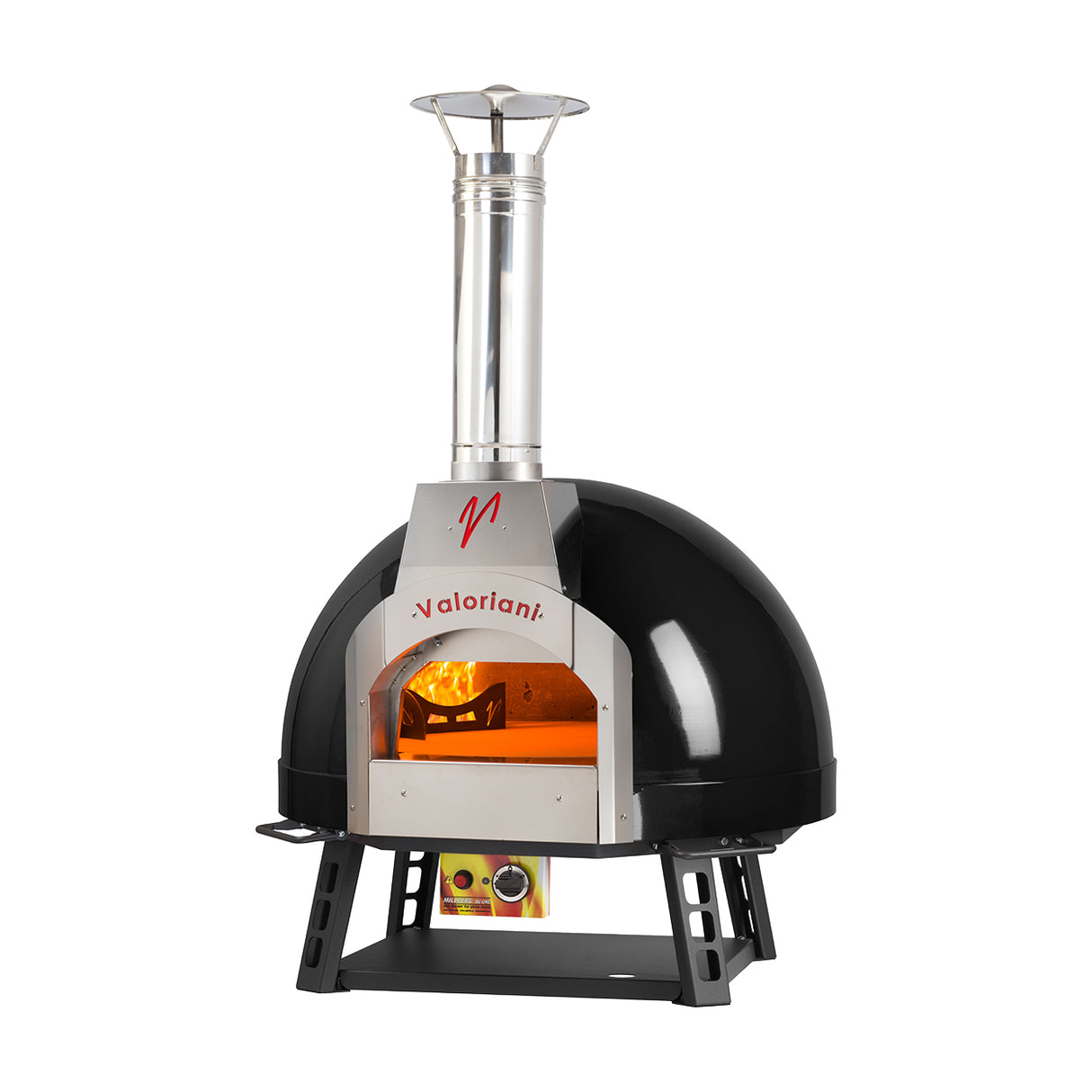 Omcan Valoriani Baby 75 Wood Fired and Gas Oven with Black Metal Dome – 44,358 BTU