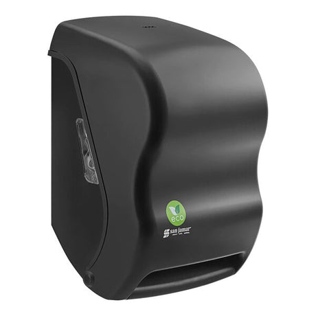 San Jamar T1300REBK Classic ecoLogic Tear-N-Dry Black Roll Towel Dispenser