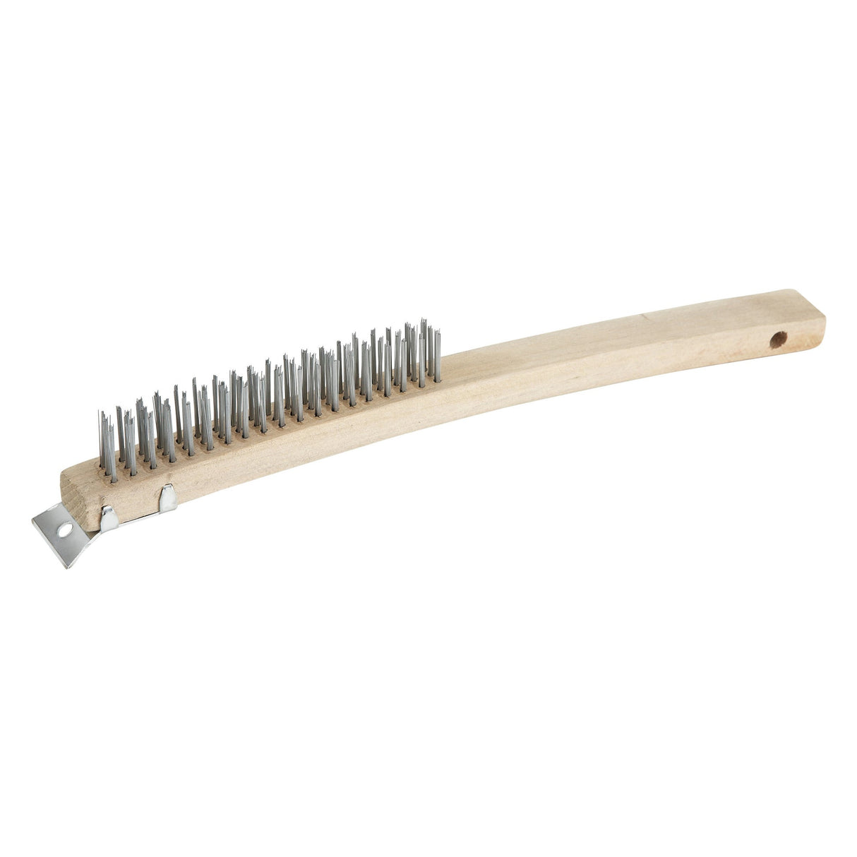 Winco BR-319 - 14" Scratch Brush with Wire Bristles and Scraper