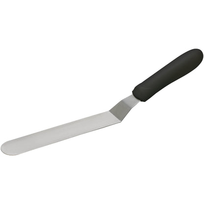 Winco TKPO-7 - Spatula with Offset, Black Polypropylene Handle - 6-1/2" x 1-15/16"