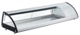 Omcan 43225 - 58" Refrigerated Sushi Showcase with Curved Glass, 2.93 cu.ft. (83 L), White