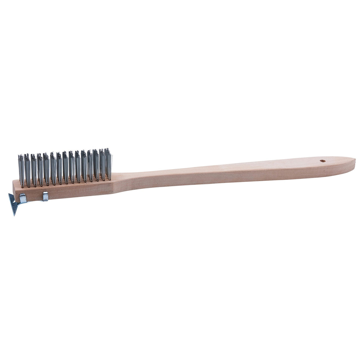 Winco BR-500 - 20" Scratch Brush with Wire Bristles and Scraper