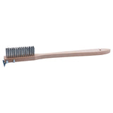 Winco BR-500 - 20" Scratch Brush with Wire Bristles and Scraper