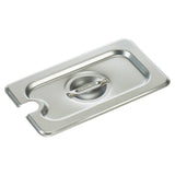 American Chef SPL-9SLOT Steam Table Pan Cover â€“ 1/9 Size, Slotted, 18/8 Stainless Steel, NSF