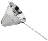 Omcan 10-inch Stainless Steel Reinforced 40 Mesh Bouillon Strainer with Flat Handle
