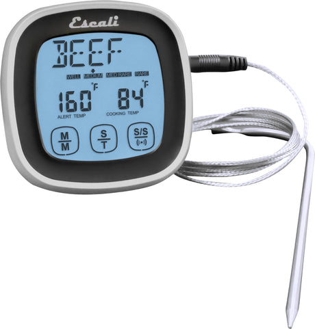 San Jamar Touch Screen Thermometer & Timer - Black