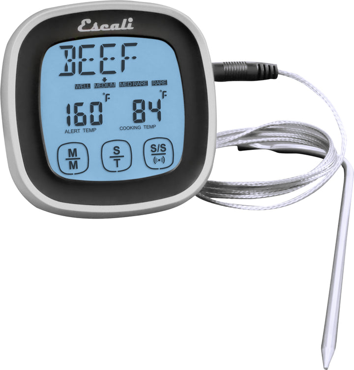 San Jamar Touch Screen Thermometer & Timer - Black