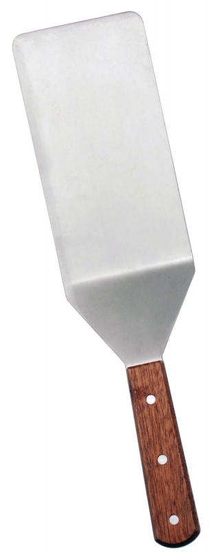Omcan 80079 - Kitchen Turner with Cutting Edge and 7.5" x 4" Blade with Wooden Handle