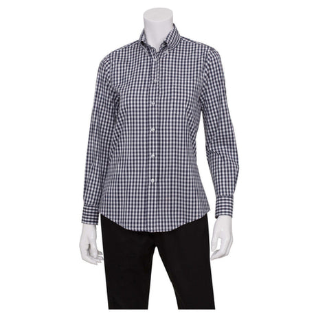 Chef Works W500-BWK-S - Women's Gingham Dress Shirt, Small