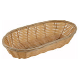 Winco PWBN-9B - Tan Poly Woven Baskets - Long Oval