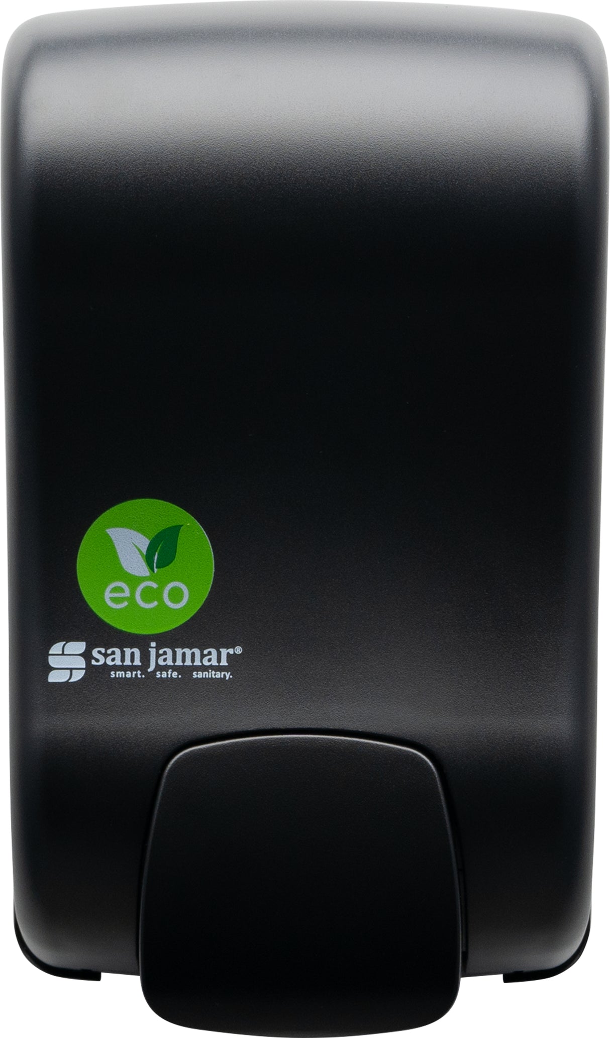 San Jamar Rely ecoLogic Manual Soap & Sanitizer Dispenser, Liquid & Lotion 900 mL - Black
