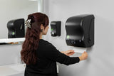 San Jamar Simplicity ecoLogic Essence Mechanical Hands-Free Towel Dispenser - Black