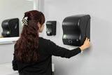 San Jamar Simplicity ecoLogic Essence Mechanical Hands-Free Towel Dispenser - Black