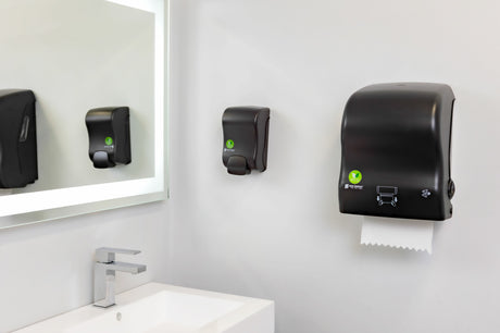 San Jamar Simplicity ecoLogic Essence Mechanical Hands-Free Towel Dispenser - Black