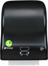San Jamar Simplicity ecoLogic Essence Mechanical Hands-Free Towel Dispenser - Black