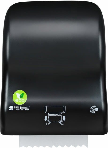 San Jamar Simplicity ecoLogic Essence Mechanical Hands-Free Towel Dispenser - Black